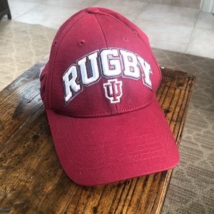 Indiana University Rugby baseball hat.
